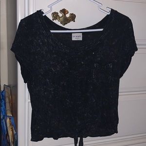 LA hearts black crop top